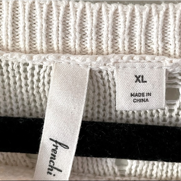 NWOT! Frenchi Off-White Lightweight Sweater. Size XL. - Picture 3 of 4